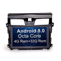 SYGAV Android 8.0 Car Stereo Octa Core for 2013-2015 Nissan Altima Radio Touch Screen GPS Sat Navigation 10.2 Inch 4G RAM Head Unit