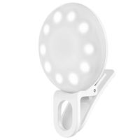 (Upgraded Version) Phone Selfie Ring Light, Clip-on Fill-Light with 20 LED, Rechargeable Ring Light, Universal On-Camera Video Lights for iPhone, Samsung, Huawei, Other Smartphones