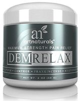 ArtNaturals Demrelax Pain Relief Cream - (2.0 Oz / 60g) - Helps Relieve Sore Joints, Muscles, Back, Neck Pain and Arthritis, Maximum Strength Treatment, Arnica, MSM and Magnesium
