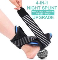 Plantar Fasciitis Night Splint Set,Adjustable Plantar Fasciitis for Arch Foot Pain,Heel and Ankle Pain with Hard Spiky Massage Ball,Night Splints for Plantar Fasciitis