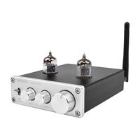 AIYIMA Audio 6J1 Tube Preamplifier Bluetooth 5.0 HiFi Treble & Bass Adjustment Audio Preamplifier DC12V Amplifier Preamp NE5532P Chips for Home Theater System(Silver+BT 5.0)