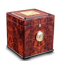 JUFU Cigar Box Cigar Box - Cigar moisturizing Box Cedar Wood Large Double-Storey Cigar humidor Cigar Cabinet @@ (Color : A)