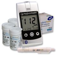 MyGlucoHealth Blood Glucose Starter Kit with Bluetooth Technology (MGH-BT1SK)