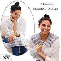 Heating Pad Solutions Holiday Gift Set of Shoulder and Neck Heating Pad with an All Purpose Microwavable Heat Pad for Pain Relief and Relaxation - American Made Aromatherapy Packs (Lavender Scented)