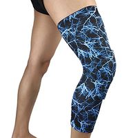 TOPCHANCES Strengthen Knee Pads Basketball Leg Knee Sleeve Elastic Compression for Runners & Jumpers Knee, Arthritis Pain, Basketball, Soccer, Lifting, Running, Sports, Men, Women (Blue M)