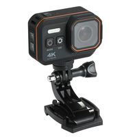 Outdoor Action Camera 4K 16MP IP68 33Ft Waterproof Sports Cam 2-inch IPS HD Screen 170 Degree Super Wide Angle Lens Car Camcorder 1050Mah Rechargable Battery (Black)