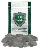 100 Leaf Lock Gear Premium Stainless Steel Tobacco Pipe Screen Filters - 5/8" (0.625)