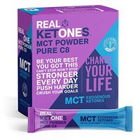 Real Ketones - Pure C8 MCT Oil Powder, Multi-Chain Triglycerides for Energy, Mental Clarity, and Fuel to Support A Ketogenic Diet, Unflavored 30 Count Travel Ready Single-Serve Stick Packs