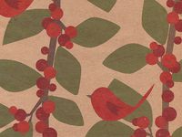 RED BIRD BERRIES 24x417' RecycledGift Wrap Counter Roll (1 unit, 1 pack per unit.)