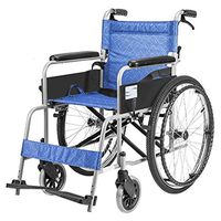 CHENJIU Lightweight Folding Wheelchair, self propelled Portable Wheelchair with Running Brakes, Removable Footrests, Armrest