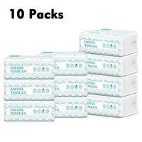 Decdeal 10 Packs Facial Tissues Thickening Strong Water Absorption Eco-Friendly Recycled Paper Home Use Soft Virgin Wood Pulp