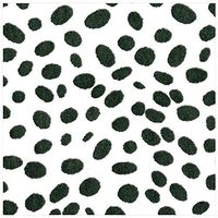 Caspari Spots Paper Linen Dinner Napkins in Black, Four Packs of 12