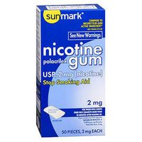 Sunmark Nicotine Polacrilex Gum 2 mg Original Flavor - 50 ct, Pack of 2