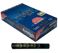 Herb Airtight Tube Pocket Protector with Juicy Jay's Blueberry 1.25 Flavored Hemp Rolling Papers 24 Count Box DC Crafts Nation- Happy Face