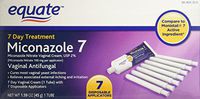 Compare to Monistat 7 Active Ingredient. - Equate - Miconazole 7 Day Treatment, Vaginal Antifungal Cream, 1.59 oz