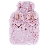Iumer Hand Warmer Cover Plush Winking Rabbit Creative Cartoon Portable Warm Hot Water Bottle Cover,Pink Winking Rabbit