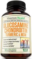 Glucosamine with Chondroitin Turmeric MSM Boswellia. Supports Occasional Joint Pain Relief. Helps Inflammatory Response, Antioxidant Properties. Supplement for Back, Knees, Hands. 90 Capsules