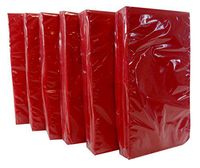Bulk Buy: Paper Guest Towels/Dinner Napkins, (18) Napkins/Pkg, Pack of (6) (Red)