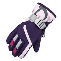 FORESTIME Winter Ski & Snowboard Gloves with Wrist Leashes,Waterproof & Windproof Snow Gloves for Skiing, Snowboarding for Children LZX71016733PK下架