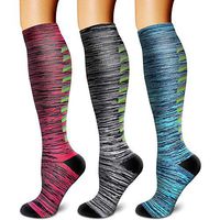 Compression Socks for Women & Men - Best for Running, Athletic Sports, Crossfit, Flight Travel -Maternity Pregnancy, Shin Splints - Below Knee High (Assorted24, Small/Medium)