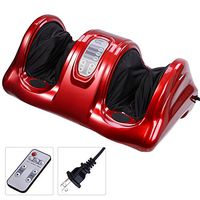 Shiatsu Foot Massager Kneading and Rolling Leg Calf Ankle with Remote Control Personal Health Red
