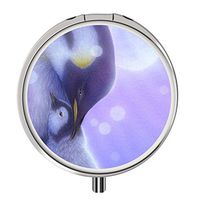 Pill Cases Metal,Custom Round Medecine Case Medecine Bottle Mini Travel Pill Vitamin Decorative Box Case Holder