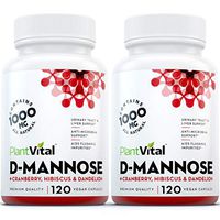 New! D-Mannose 1000mg w Cranberry [HIGH Potency] Urinary Tract Treatment, Bladder Control, Kidney Cleanse & UTI Support. 100% Natural Detox. Plus Hibiscus & Dandelion.