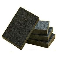 Saim Emery Descaling Sponge for Home Wear-Resistant Sand Reusable Nano-ceram Kitchen Rust Cleaning Tool Carbon Black Thin Section Set of 5
