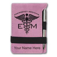 Mini Notepad, Emergency Medicine, Personalized Engraving Included (Pink)