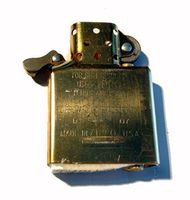 Zippo Inside Guts Brass Finish (No Outside Case) Only Inside Insert