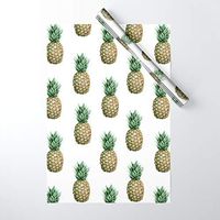 Society6 Wrapping Paper, Pack of 5, Classic Pineapple Pattern by Simple Luxe