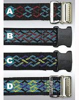 Skil-Care Geo Pattern Gait Belt, 60 Inch Length, Pattern D - Metal Buckle