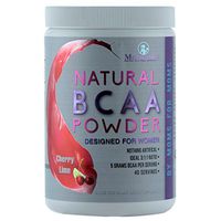 Natural BCAA Powder. Great Tasting Cherry-Lime Flavor. 40 Servings. Sweetened with Stevia, Erythritol, and Monk Fruit. Made by Women for Women.