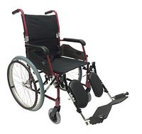 Karman 24 Pound Ultra Lightweight Wheelchair in Burgundy with Elevating Leg Rest