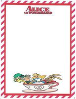 Alice In Wonderland In Tea Cup Stationery Printer Paper 26 Sheets