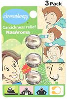 NasAroma - Aromatherapy Inhaler Nose Clip for Nausea Motion Sickness Pregnancy Morning Sickness - 3 Pack - Works to Relieve Vomiting Nausea Dizziness & Symptoms Resulted from Car Ship Cruise & Travel