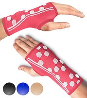 Sparthos Wrist Support Sleeves (Pair) – Compression Wrist Brace for Men and Women - Carpal Tunnel Tendonitis Arthritis Pain Relief Sports Injuries Instability Wrists Palm Hand Pain RSI (Pink-XL)