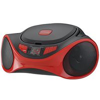Sylvania Portable Bluetooth Cd Player AM/FM Radio Tuner Mega Bass Reflex Stereo Sound System Plus Cube Cable 6ft Aux Cable to Connect Any iPod, iPhone or Mp3 Digital Audio Player