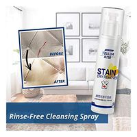 Weisfe78 Household Rinse-Free Cleaner Spray Wash Blanket Clothes Descaler Deep Effective Stain Removing Durable Cleaning Remover Deodorant (1PCx Stain Dry Remover Spray)