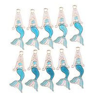 10pcs Mermaid Design Pendant Beads DIY Jewelry Crafting Necklace Bracelet Prom Pretty Stylish For gift Lovely Elegant Jewerly Womens Comfortable Accessory Comfy