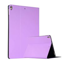 iPad 6th Gen/iPad 5th Gen/iPad Air/iPad Air 2/iPad Pro 9.7 Case,Slim Lightweight Silicone TPU and Premium PU Leather Smart Stand Protective Case Cover with Auto Sleep/Wake Function - Purple