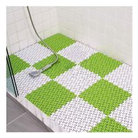 GHHZZQ Non-Slip Splice Bathtub Mats Soft and Comfortable Foot Pad Balcony Kitchen Shower Stall Mat, 10 Colors, 25x25cm, 1.2 cm Thick, 3 Pieces (Color : C, Size : 8-Tiles)