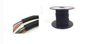 BLACK 1/4 50FT BRAIDED EXPANDABLETECH FLEX SLEEVE WIRING HARNESS LOOM WIRE COVER