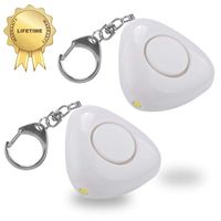 ARIZA Safe Sound Personal Alarm,2 Pack 120DB Personal Security Alarm Keychain with LED Lights,Bag Purse Key Chain Keyring Clip,Batteries Included,for Men Women Kids Students,White