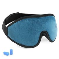 Eye Cover Sleeping mask for Woman and Men, Patented Design 100% Blackout Sleep Mask Comfortable Lightweight Eye Mask & Blindfold for Travel, Nap, Shift Works (Blue)