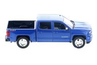 Motormax 2017 Chevrolet Silverado 1500 LT Z71 Crew Cab Pickup Truck 1/27 Scale Diecast Model Vehicle Blue