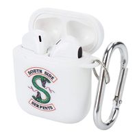 Rumbeast Riverdale AirPods Case, Waterproof TPU AirPods Protective Skin Cases with Carabiner Compatible with Apple AirPods 1 and AirPods 2(White)