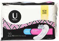 U by Kotex Security Ultra Thin, 22 Pads, Regular (Pack of 3)