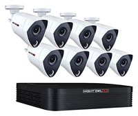 Night Owl THD301-88P-B 8 Channel 3MP Extreme Hd Video Security DVR & Wired Infrared Cameras with 1 TB HDD, White