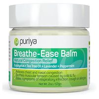 Puriya Chest Rub. Feel Instantly Better When You Rub This Aromatic Blend of Peppermint, Eucalyptus, Tea Tree and Lavender on Chest of Under The Nose. Plant-Based. Safe for Children and Parents